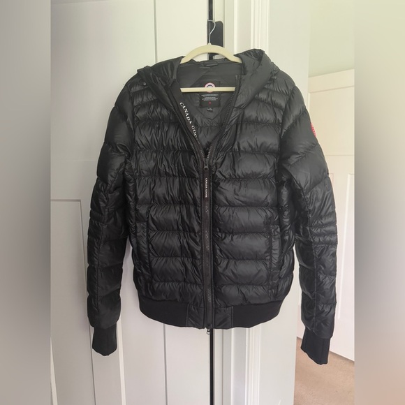 Canada Goose Crofton Bomber Black Zip Puffer Coat - Picture 2 of 8